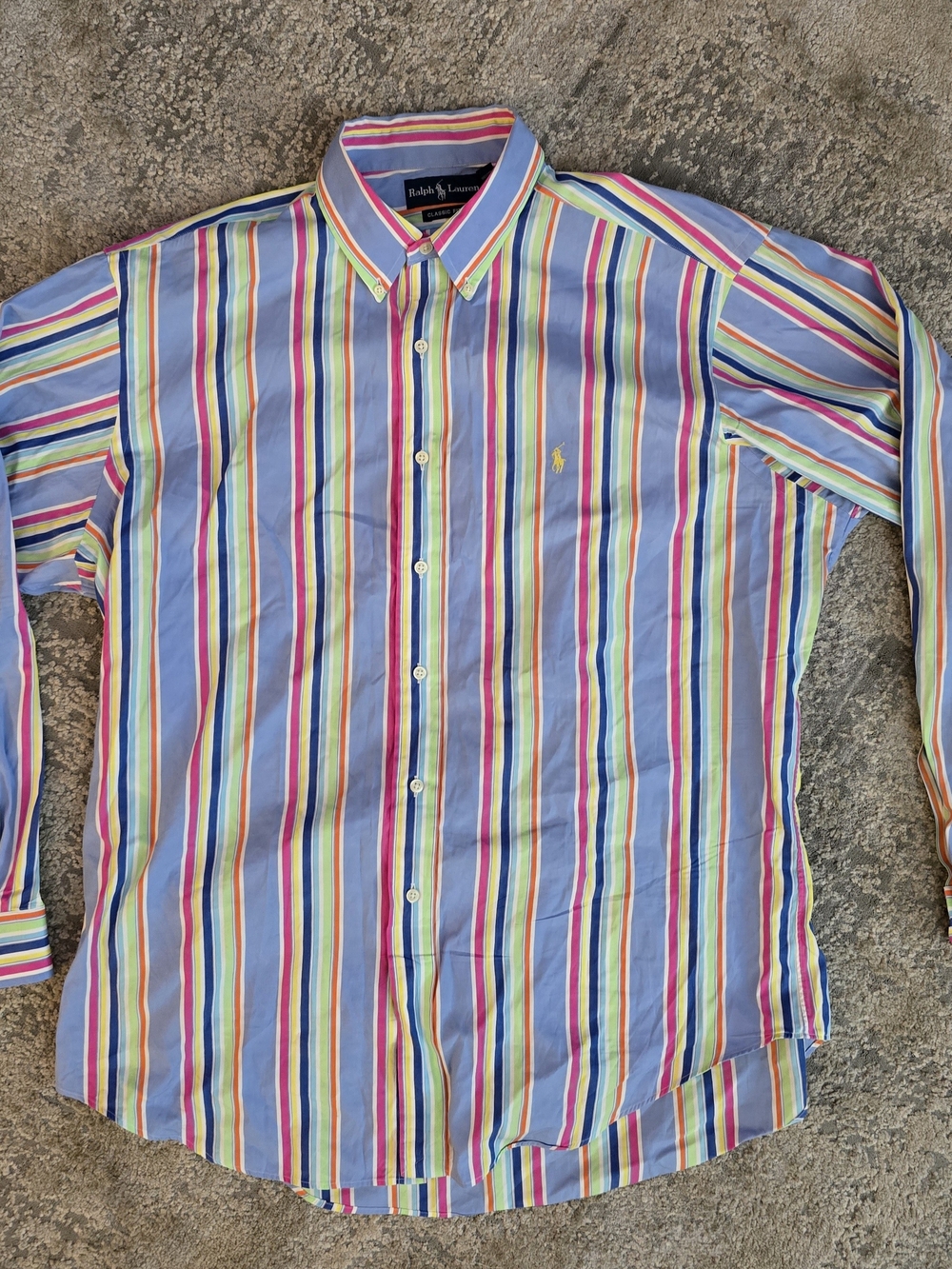 Ralph Lauren Men’s Multi-Color Striped Button-Down Shirt